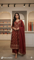 New launch  Anarkali suits premium cotton fabric