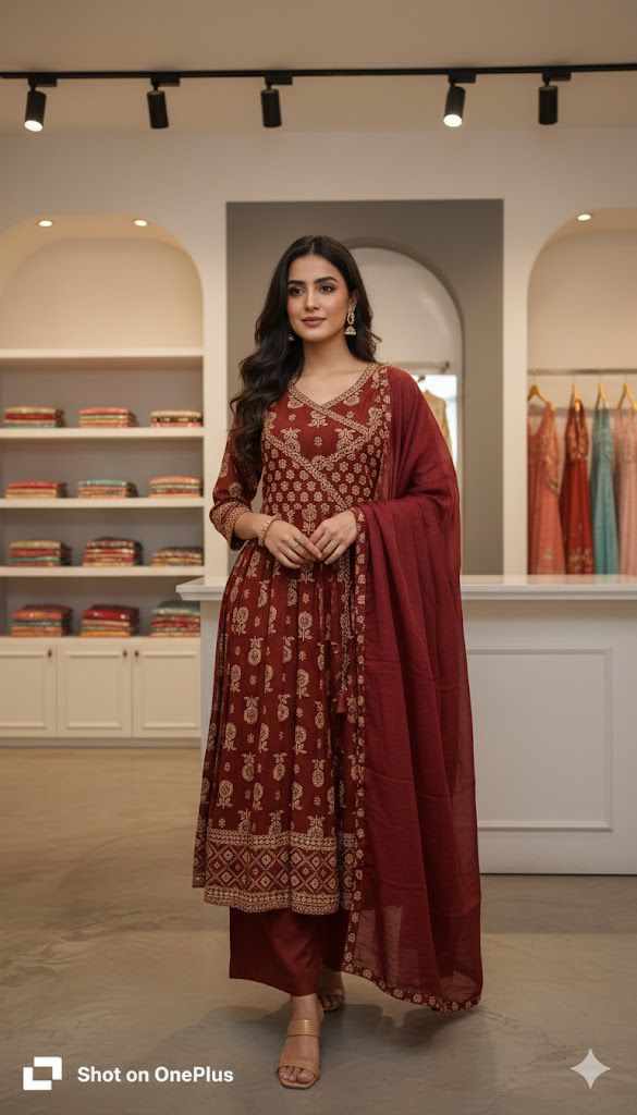 New launch  Anarkali suits premium cotton fabric