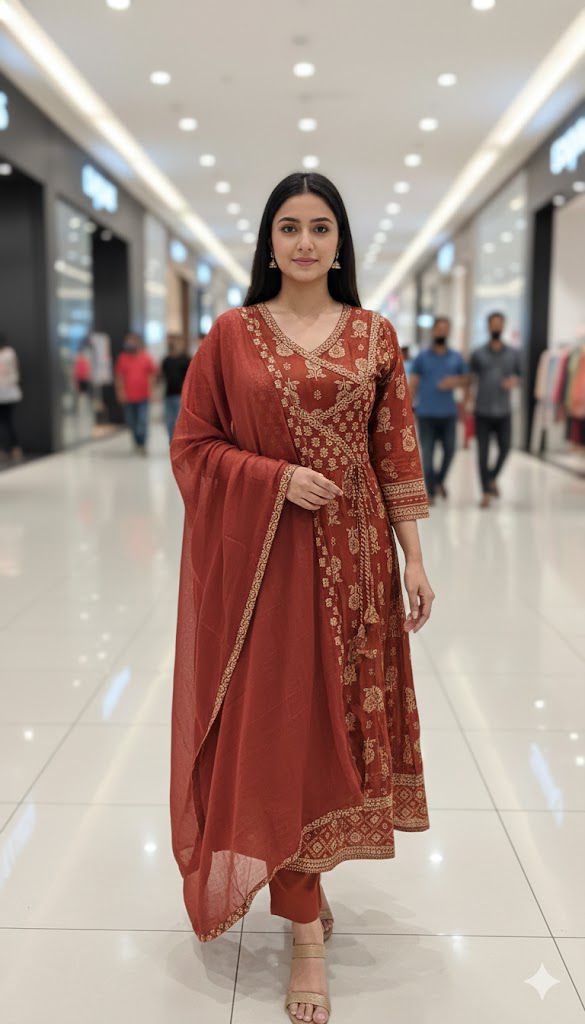 New launch  Anarkali suits premium cotton fabric
