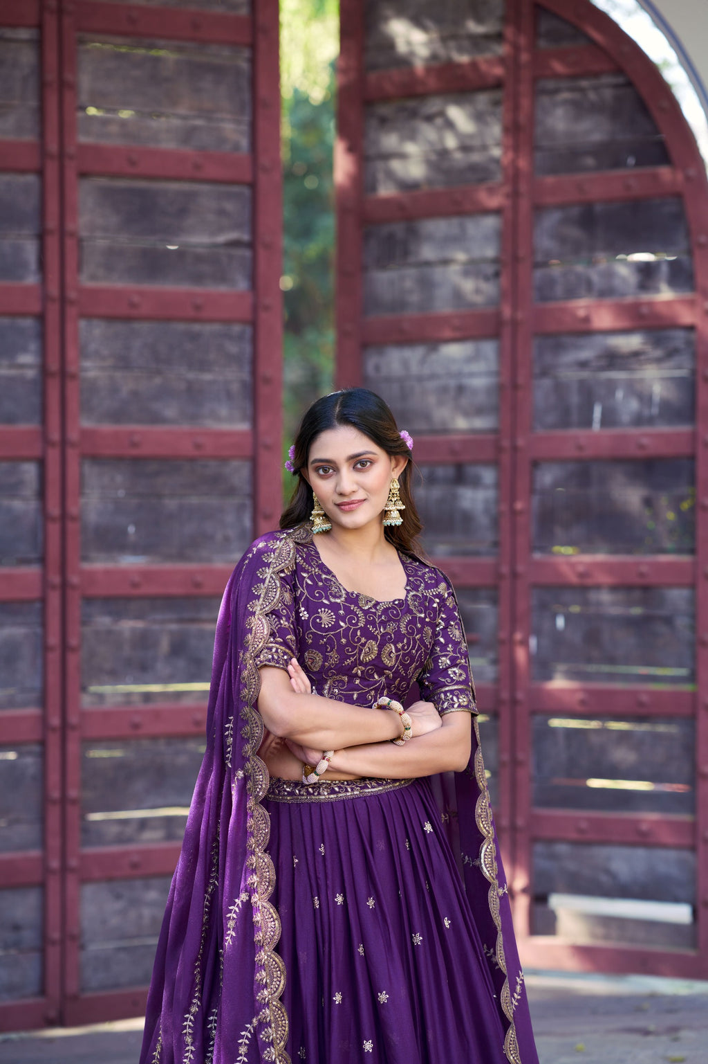 Star Georgette Embroidered Lehenga With Dupatta
