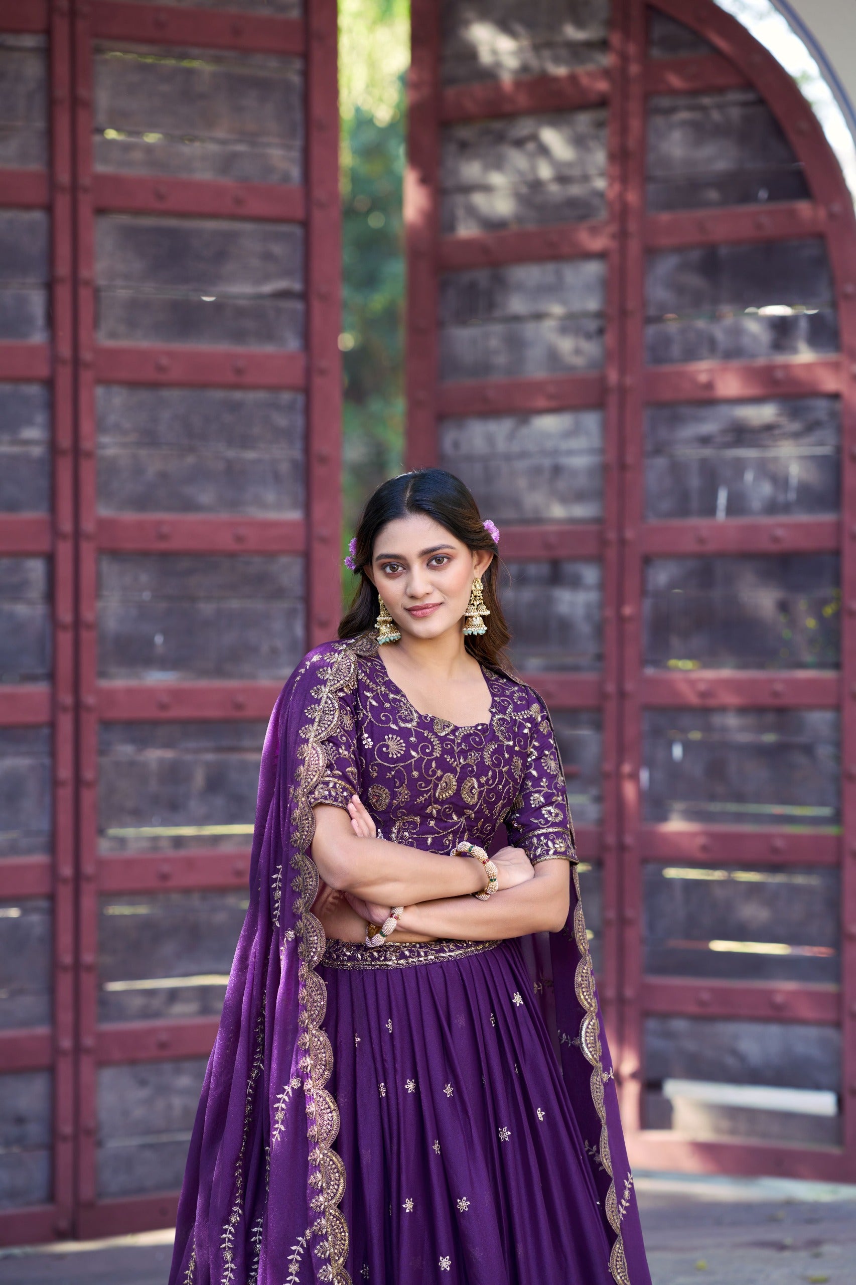Star Georgette Embroidered Lehenga With Dupatta