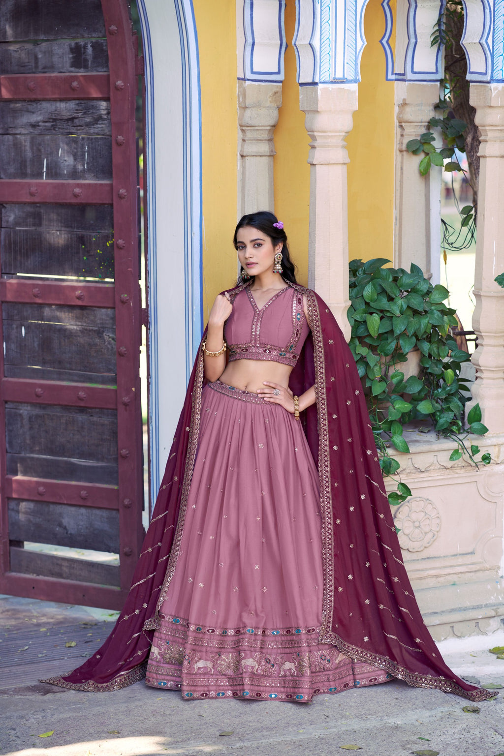 Star Georgette Embroidered Lehenga With Dupatta