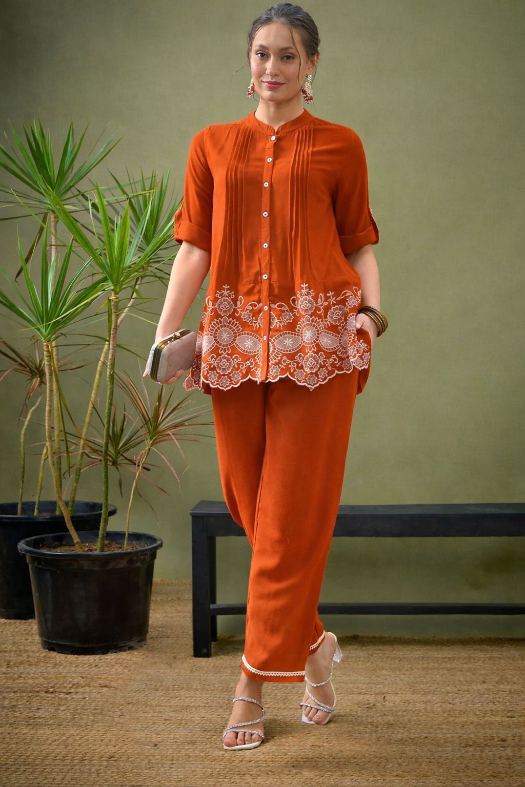 New✨✨ Refresh your work wardrobe with beautiful colours co-ord Set ! This cordset cotton 60*60 ensemble is designed for comfort and style, perfect for your busy days.